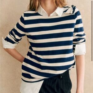 Sezane COLETTE MARINIÈRE Maxi Stripes Navy/Ecru Size XSmall